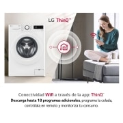 LG Lavadora inteligente AI Direct Drive TM, 8,5kg, 1200 Clasificación A, Blanca, Serie 305, F2WV3058N3W, F2WV3058N3W, thumbnail 4