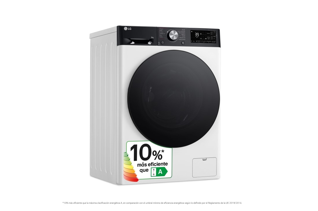 Lavadora 9kg 1400rpm , Un 10% más eficiente que A, TurboWash 360º-  Dosificador automático detergente