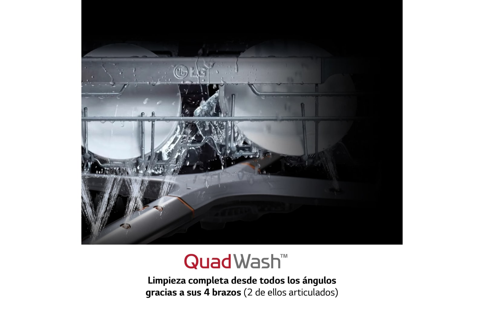 Rociador de 4 brazos lavavajillas LG TrueSteam QuadWash DF455HMS