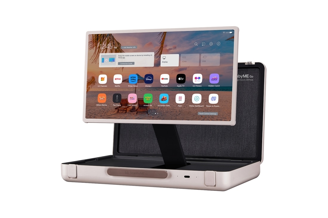 LG Stanbyme Go, el único Smart TV portátil y táctil<sup>(1)</sup> que te acompaña estés donde estés., 27LX5QKNA, 27LX5QKNA