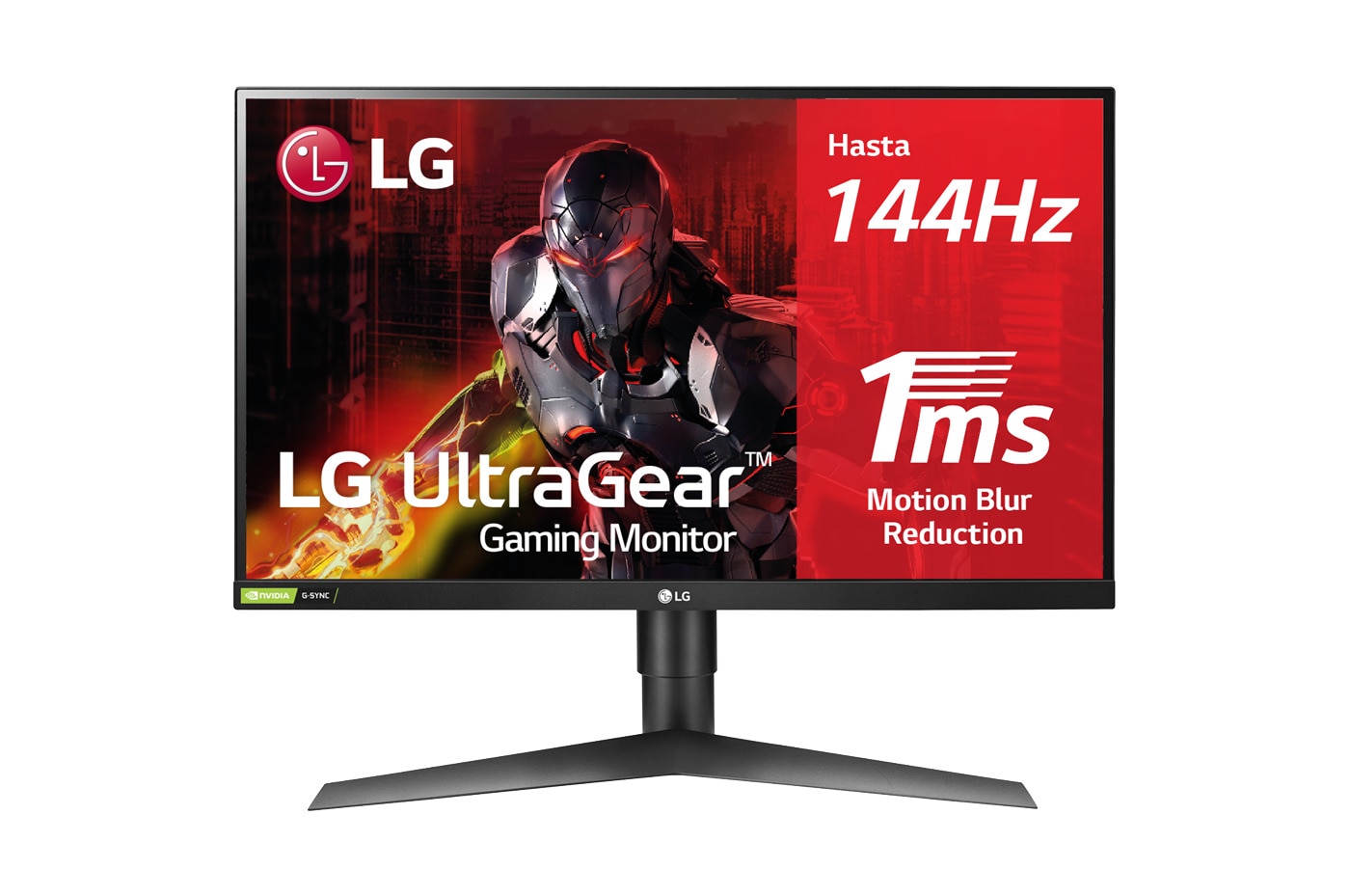 LG 27GL650F - Monitor dirigido a pro-Gamers (Panel IPS: 1920x1080p, 16:9, 400 cd/m², 1000:1, 144Hz, 1ms); entradas: DP x1, HDMI x2; RADEON Freesync 2, E, 27GL650F-B
