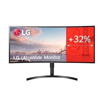 LG 38WN75C - Monitor Ultrapanoramico 21:9 LG UltraWide (Panel IPS: 3840x1600, 300cd/m², 1000:1, sRGB>99%, curvo); diag. 95,3cm; entr.: HDMIx2, DPx1, Thunderbolt™ 3; Ajust. en altura e inclinación.1