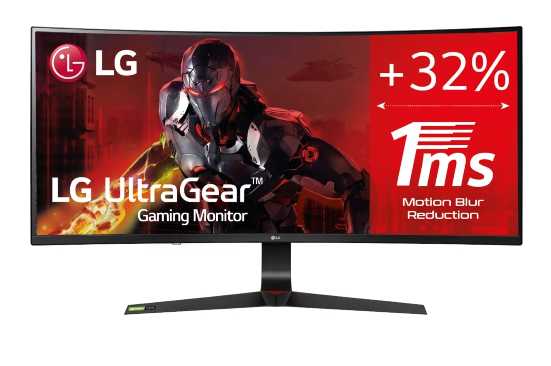 LG 34GN73A-B - Monitor Gaming LG UltraGear (Panel IPS: 2560x1080p, 21:9, 300 cd/m², 1000:1, 144Hz, 5ms); entradas: DP x1, HDMI x2, USB-A x3; AMD FreeSync™2; G-Sync Compatible, G, 34GN73A-B
