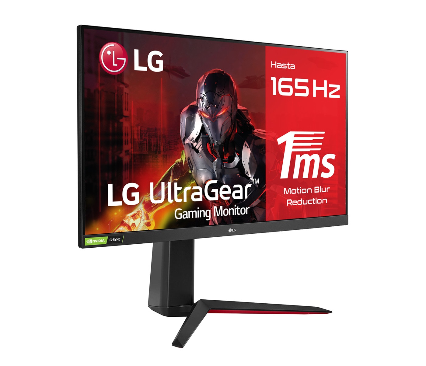 LG 32GN550B-AEU - Monitor Gaming LG UltraGear (Panel VA: 1920x1080p, 16:9, 300 cd/m², 3000:1, 165 Hz, 5ms (MBR 1ms)); diag. 80,1cm; entradas: DP x1, HDMI x2; AMD Freesync Premium ; Regulable en altura e inclinación & pivotable; HDR10; marcos ultrafinos, F, 32GN550-B, thumbnail 4