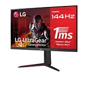 LG 32GN650B-AEU - Monitor Gaming LG UltraGear (Panel VA: 2560x1440p, 16:9, 350 cd/m², 3000:1, 144Hz (O/C 165Hz), 5ms (MBR 1ms)); diag. 80,1cm; entradas: DP x1, HDMI x2; AMD Freesync Premium; Regulable en altura e inclinación & pivotable; HDR10; marcos ultrafinos, F, Vista lateral de +15 grados, 32GN650-B, thumbnail 2