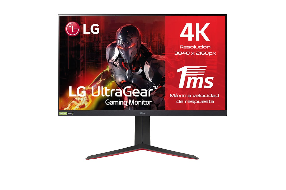LG 32GQ950-B - Monitor gaming LG UltraGear (Panel 4K IPS: 3840x2160p, 16:9, 700cd/m², 1000:1, 1ms, 144Hz, DCI-P3>98%, DisplayHDR™ 1000); diag. 80cm; entradas: HDMI 2.1 x2, DP x1, USB-A x3; NVIDIA G-Sync™ Compatible, FreeSync™ Premium Pro., 32GQ950-B, 32GQ950-B