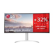 LG 34WQ650-W - Monitor Ultrapanoramico 21:9 LG UltraWide (Panel IPS:2560x1080, 400cd/m², 1000:1, sRGB >99%); diag. 86,42cm; entr.: HDMIx1, DPx1, USB-Cx1; Ajust. En altura e inclinación., front view, 34WQ650-W, thumbnail 2