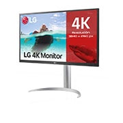 LG 27UP550N-W - Monitor para creadores LG 4K UHD (Panel IPS: 3840x2160, 300cd/m², 1000:1, HDR10, sRGB 99%); entradas: HDMI x2, DP x1, USB-C™x1; Ajust. en altura e inclinación. Blanco., Vista lateral de +15 grados, 27UP550N-W, thumbnail 3