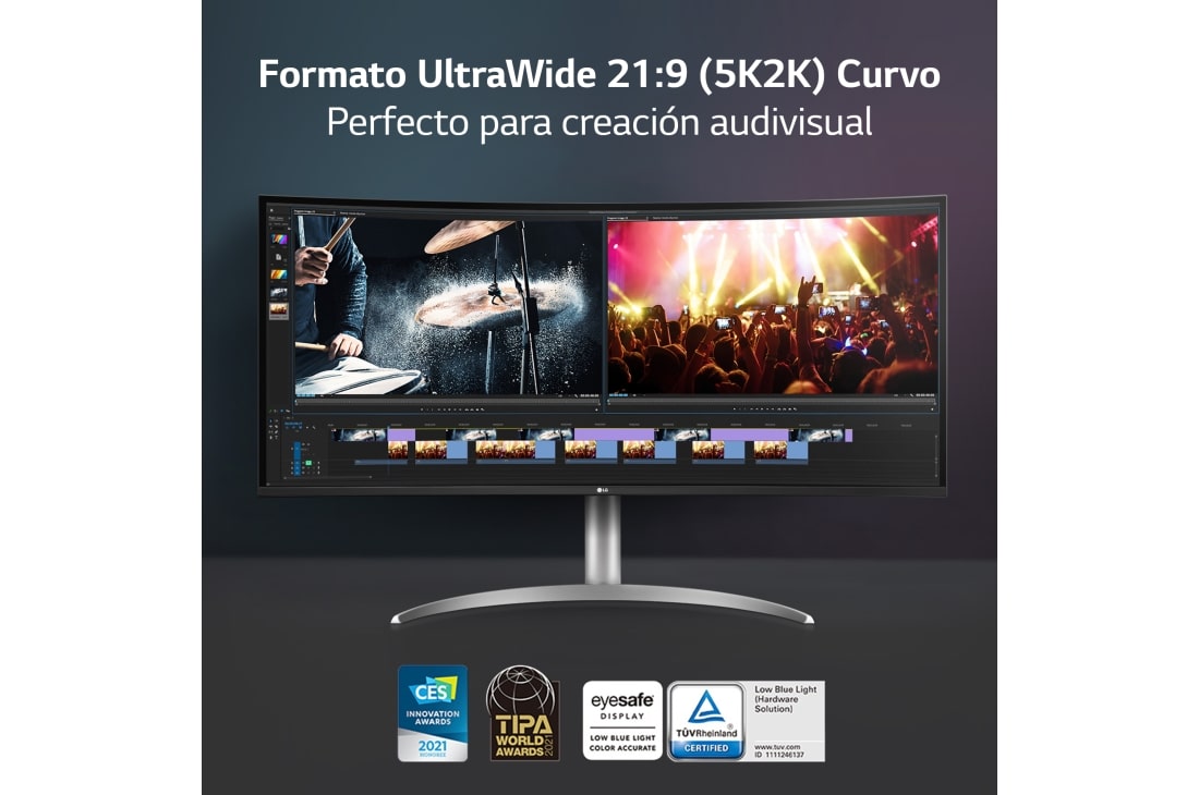 LG 40WP95CP-W - Monitor Ultrapanorámico 21:9 LG UltraWide™ (Panel Nano IPS:  5120x2160, 300cd/m²