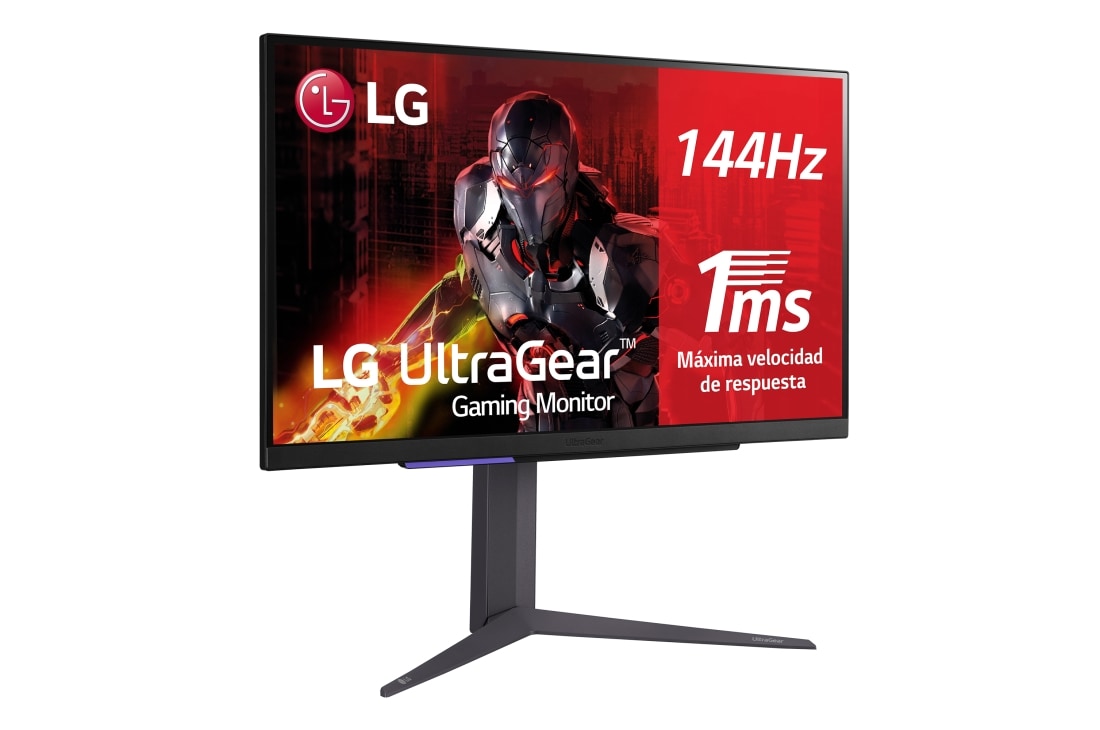 LG 27GR93U-B- Monitor gaming LG UltraGear (IPS: 3840x2160, 16:9, 400cd/m², 1.07B:1, 1ms, 144Hz, DCI-P3>90%, HDR10); diag. 68.5cm; entr.: HDMI 2.1 x2, DPx1, USB-Ax3; NVIDIA G-Sync™ Compatible, AMD FreeSync™ Premium, Hexagon Lighting., 27GR93U-B, 27GR93U-B