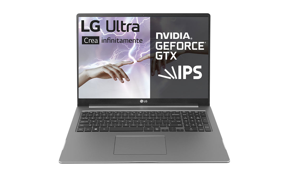 LG Ultra 17U70P-P-AA78B <br>Windows 11 Home - Portátil de alto rendimiento con NVIDIA® GeForce® GTX™ 1650Ti, Intel®Core™i7 de 11ª Generación (Pantalla con panel IPS WQXGA (2560 x 1600px) y ratio de aspecto 16:10, que cubre hasta un 96% sRGB), Vista frontal, 17U70P-P-AA78B