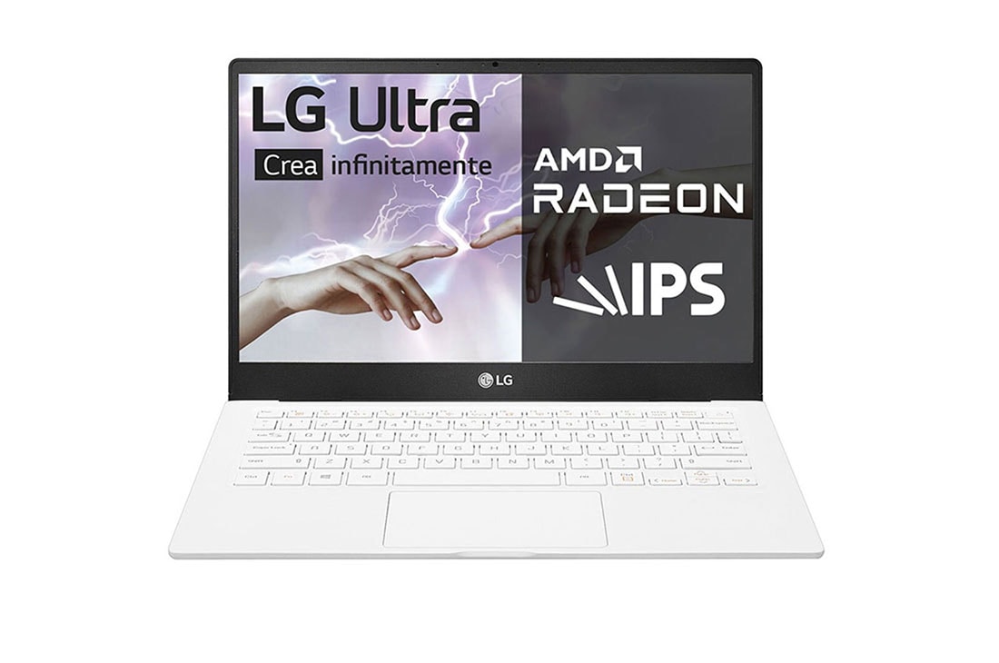 LG Ultra 13U70Q Windows Home-Portátil ultraligero de 13'' FHD IPS (980g, autonomía 11,5h, AMD Ryzen™ 5700, 16GB RAM, 512GB NVMe) Blanco - Teclado Español España