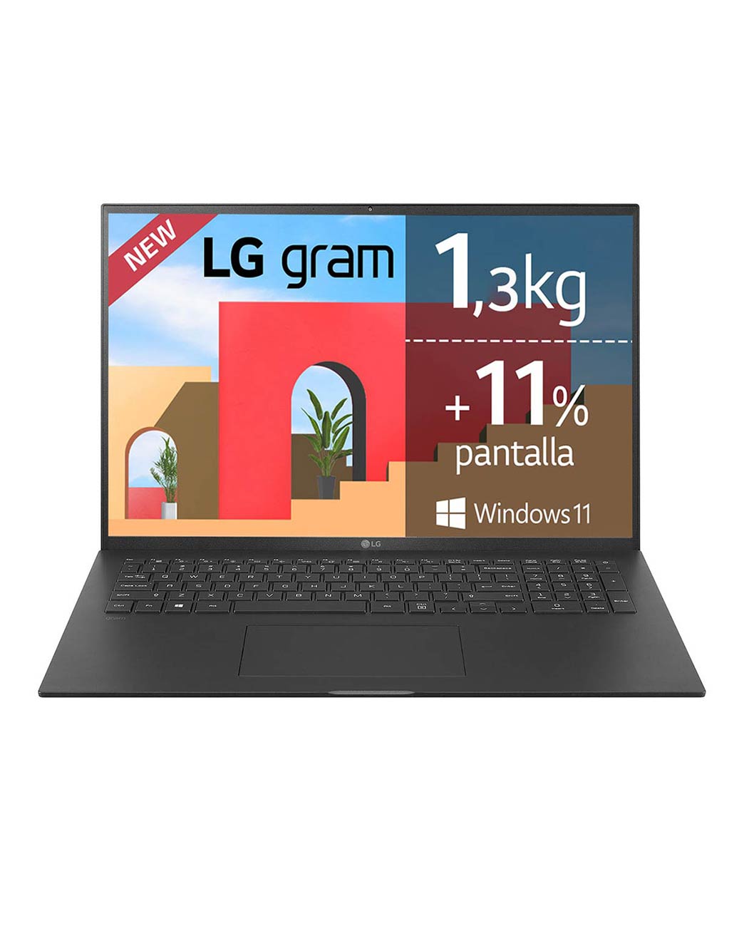 LG gram 17Z95P-G.AA79B <br>Windows 11 Home - Portátil ultraligero de 17'' WQXGA IPS (1,3kg, autonomía Intel i7 11ª gen., Iris Xe Graphics, 16GB RAM, 1TB - Teclado Español