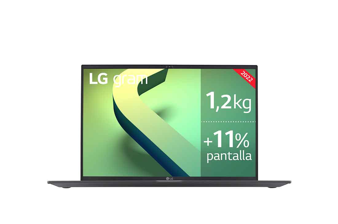 LG gram 16Z90Q Windows 11 Home - Portátil ultraligero de 40,6cm (16'') WQXGA 16:10 IPS (1,2 Kg, autonomía 13h, Intel EvoTM i7 12ª gen., Iris Xe,  16GB RAM, 512GB SSD NVMe) Plata - Teclado Español, 16Z90Q-G.AA76B