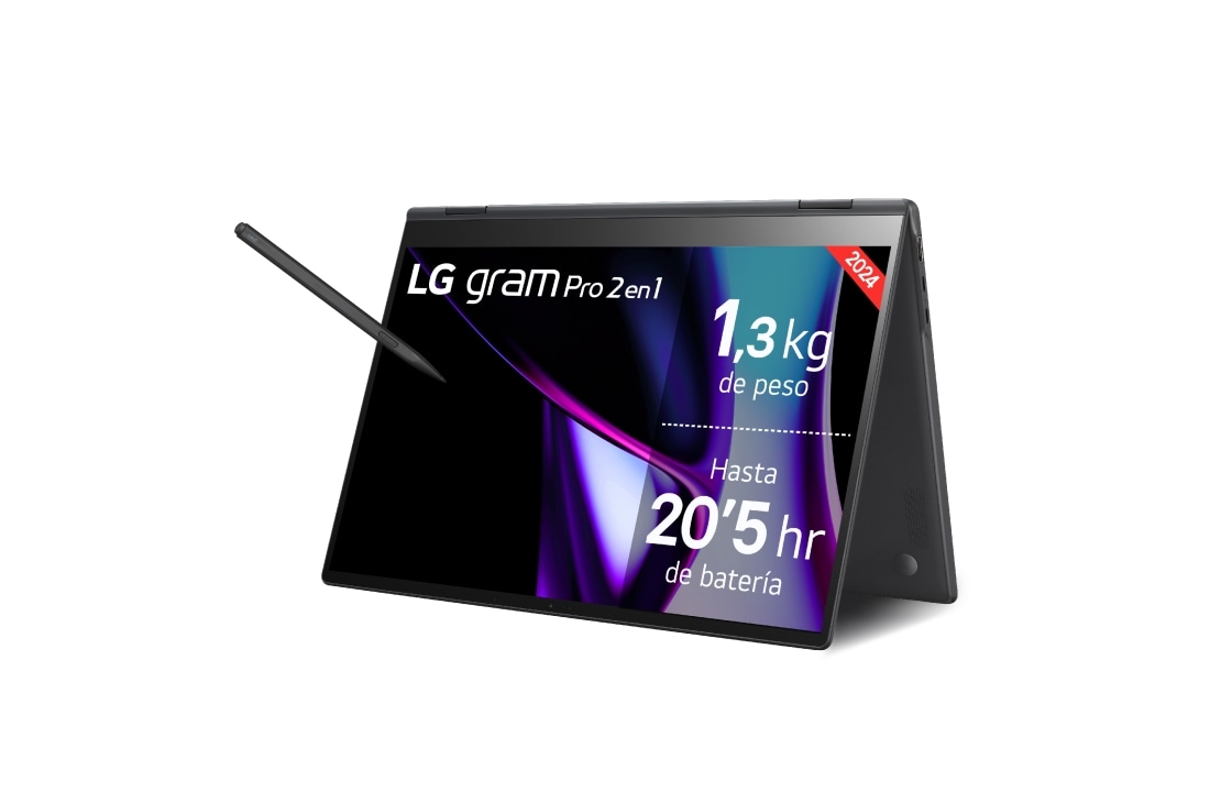 LG gram Pro 2 en 1 16T90SP Windows 11 Home/ Intel  Core  Ultra 7 / 16GB/ 512GB SSD/ 1,3Kg/ 20,5h, 16T90SP-K.AA75B, 16T90SP-K.AA75B