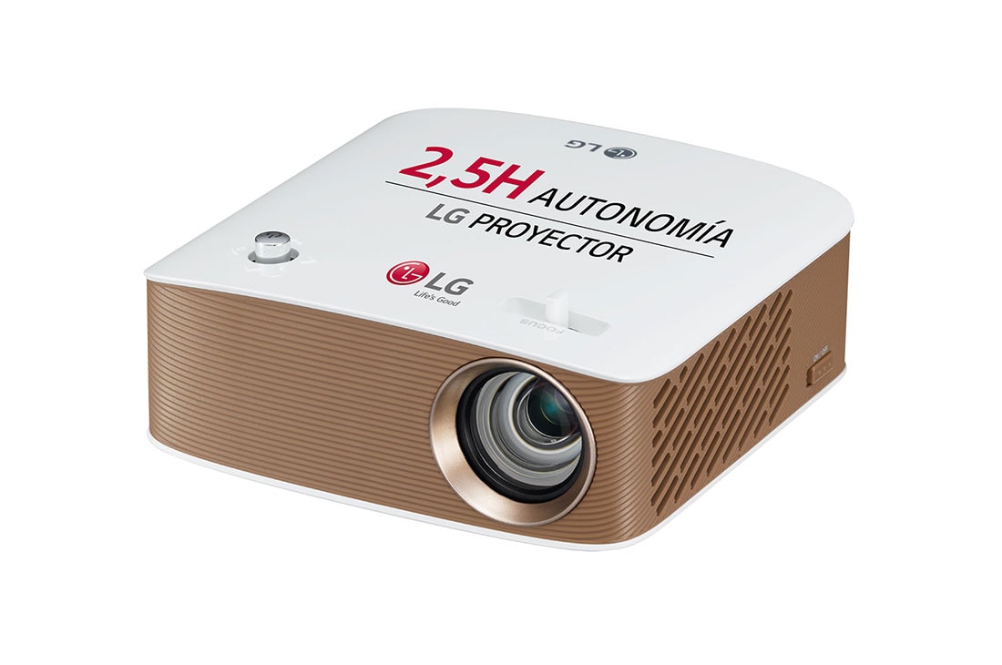 LG Proyector PH150 - LG CineBeam con batería integrada (hasta 100'', autonomía 2,5 horas, fuente LED, 130 lúmenes, 1280 x 720) 100,000:1, PH150G