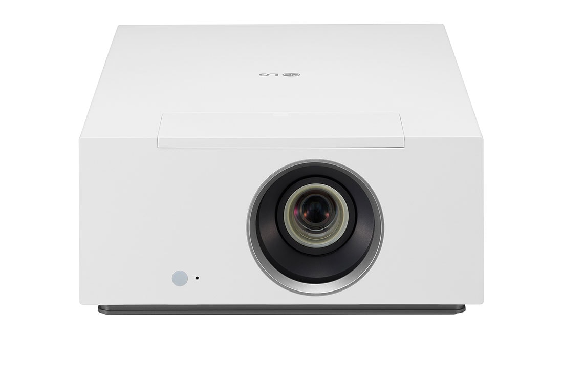 LG Proyector HU710PW - LG CineBeam con SmartTV webOS 6.0 (hasta 300'', fuente híbrida (Láser + LED), 2.000 lúmenes, 3840 x 2160px, HDR10), Vista frontal, HU710PW