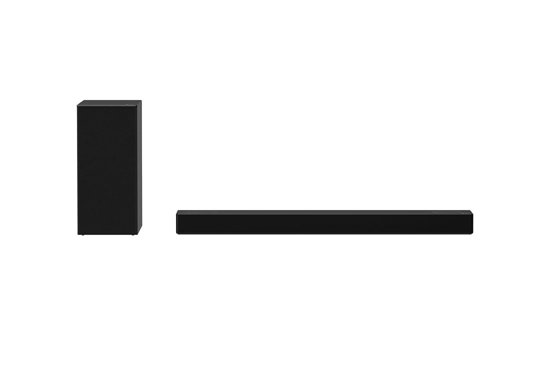 LG Barra de sonido LG SPD7Y de 380W de potencia 3.1.2 canales con calidad de sonido Hi-Res Audio, Dolby Atmos,  DTS:X y HDMI eARC, vista frontal con subwoofer, SPD7Y
