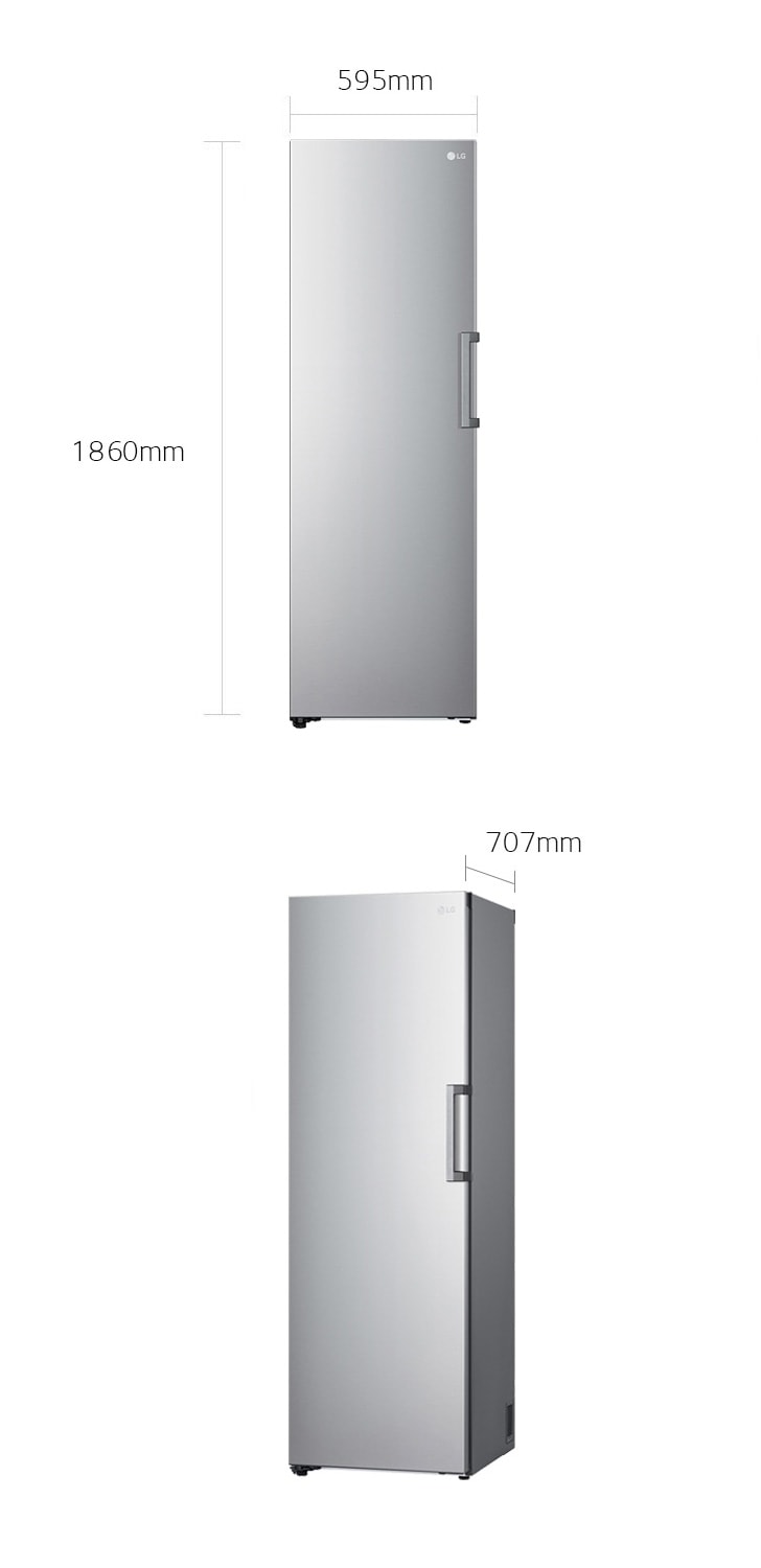 LG GFT41PZGSZ Congelador Vertical 324L E Inox