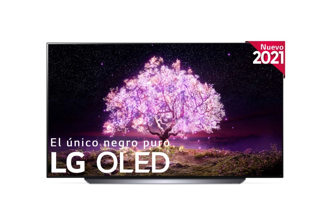 LG 4K OLED, SmartTV webOS 6.0, Procesador Inteligente 4K α9 Gen4 con AI, HDR Dolby Vision, DOLBY ATMOS [Clase de eficiencia energética G], front view, OLED65C14LB