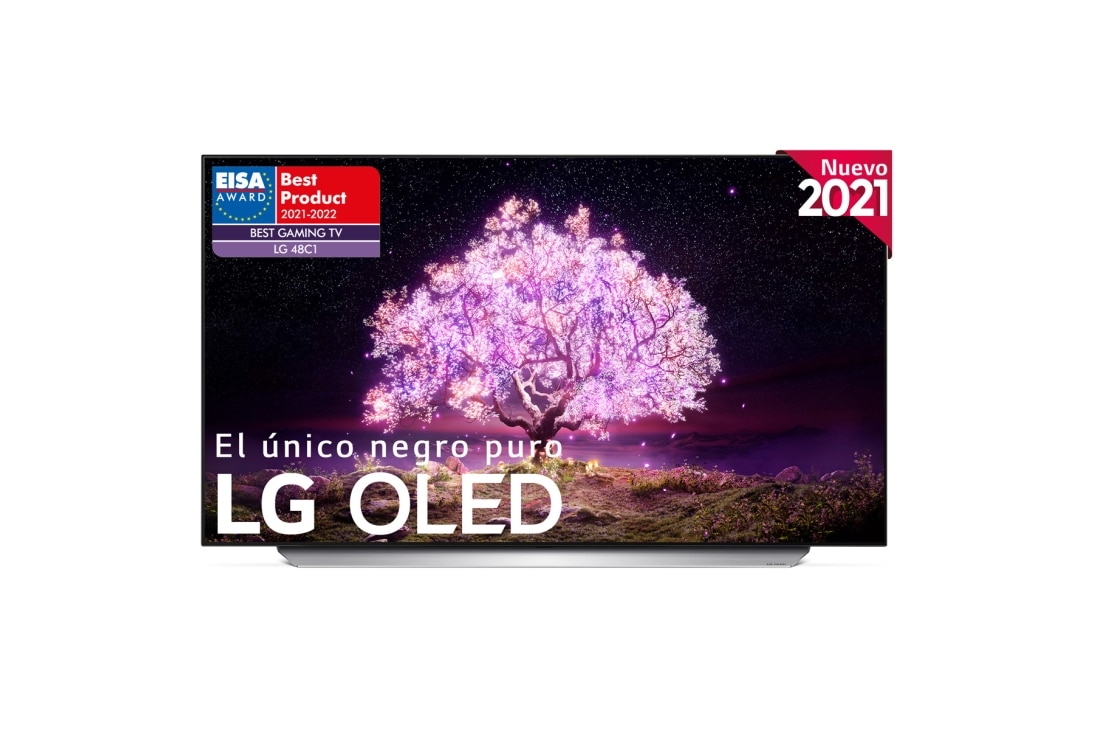 LG 4K OLED, SmartTV webOS 6.0, Procesador Inteligente 4K α9 Gen4 con AI, HDR Dolby Vision, DOLBY ATMOS [Clase de eficiencia energética G], OLED48C16LA