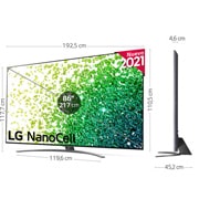 LG 4K NanoCell, SmartTV webOS 6.0, Procesador Inteligente 4K α7 Gen4 con AI, HDR Dolby Vision, DOLBY ATMOS [Clase de eficiencia energética G], vista frontal con imagen, 86NANO866PA, thumbnail 2