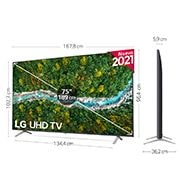 LG 4K UHD, SmartTV webOS 6.0, Procesador de Imagen 4K Quad Core [Clasificación energética G], 75UP77006LB, thumbnail 2