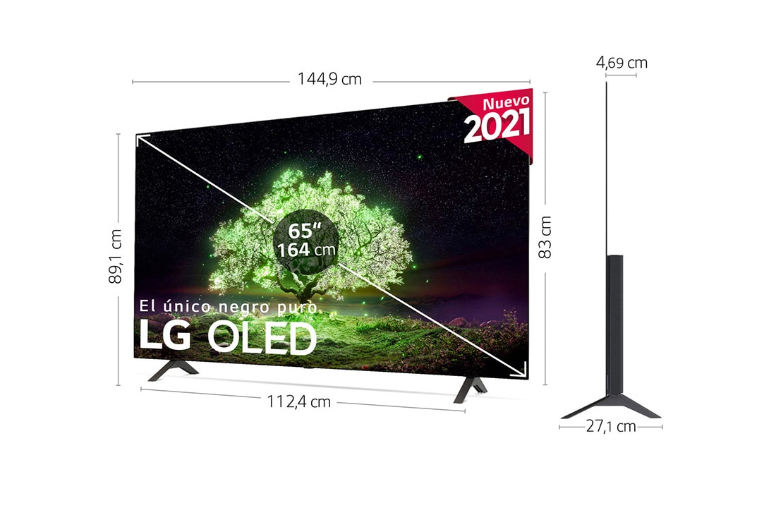LG 4K OLED, SmartTV webOS 6.0, Procesador Inteligente 4K α7 Gen4 con AI,  HDR Dolby Vision, DOLBY ATMOS [Clase de eficiencia energética G]