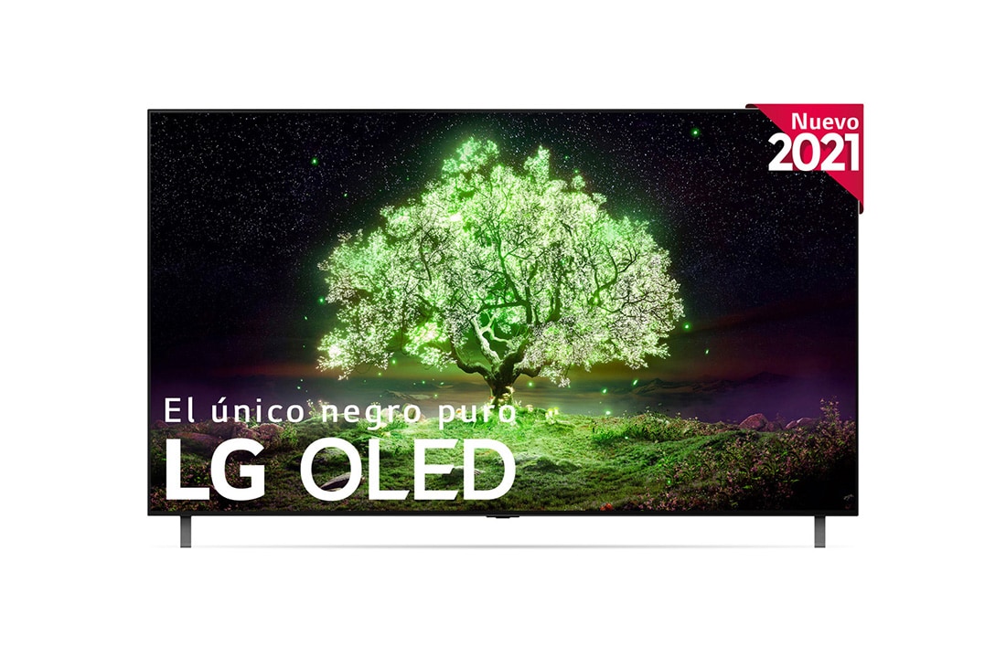 LG 4K OLED, SmartTV webOS 6.0, Procesador Inteligente 4K α7 Gen4 con AI, HDR Dolby Vision, DOLBY ATMOS [Clase de eficiencia energética G], vista frontal, OLED77A16LA