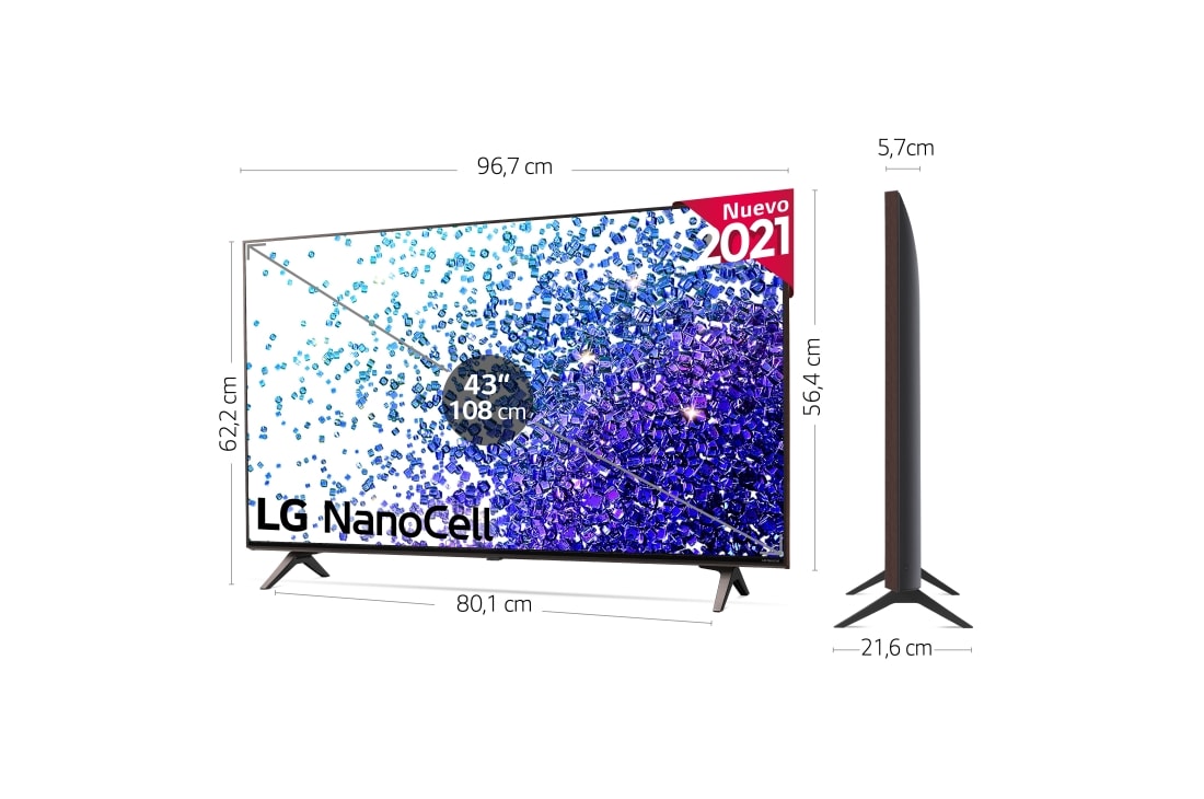 LG 4K NanoCell, SmartTV webOS 6.0, Procesador de Imagen 4k Quad Core