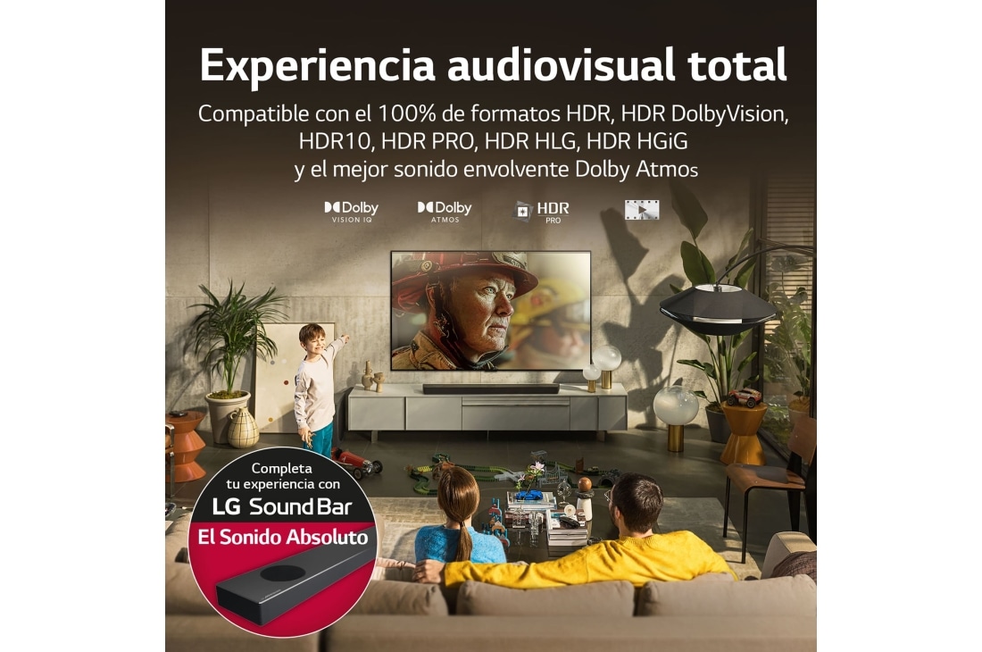 Comprar TV OLED 210 cm (83) LG OLED83G36LA evo 4K, Dolby Vision/Dolby  ATMOS, Smart TV webOS23, para colgar en pared con soporte incluido ·  Hipercor