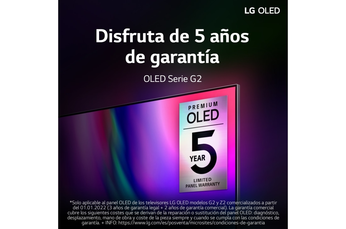 LG OLED evo TV 4K, série G2, Gallery Edition, Processador α9 Gen5 AI, webOS  22 - OLED55G26LA