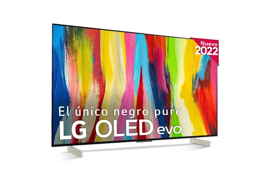 LG Televisor LG  4K OLED evo, Procesador Inteligente de Máxima Potencia 4K a9 Gen 5 con IA, compatible con el 100% de formatos HDR, HDR Dolby Vision, Dolby Atmos, Smart TV webOS22, el mejor TV para Gaming., Imagen del televisor OLED42C26LB, OLED42C26LB