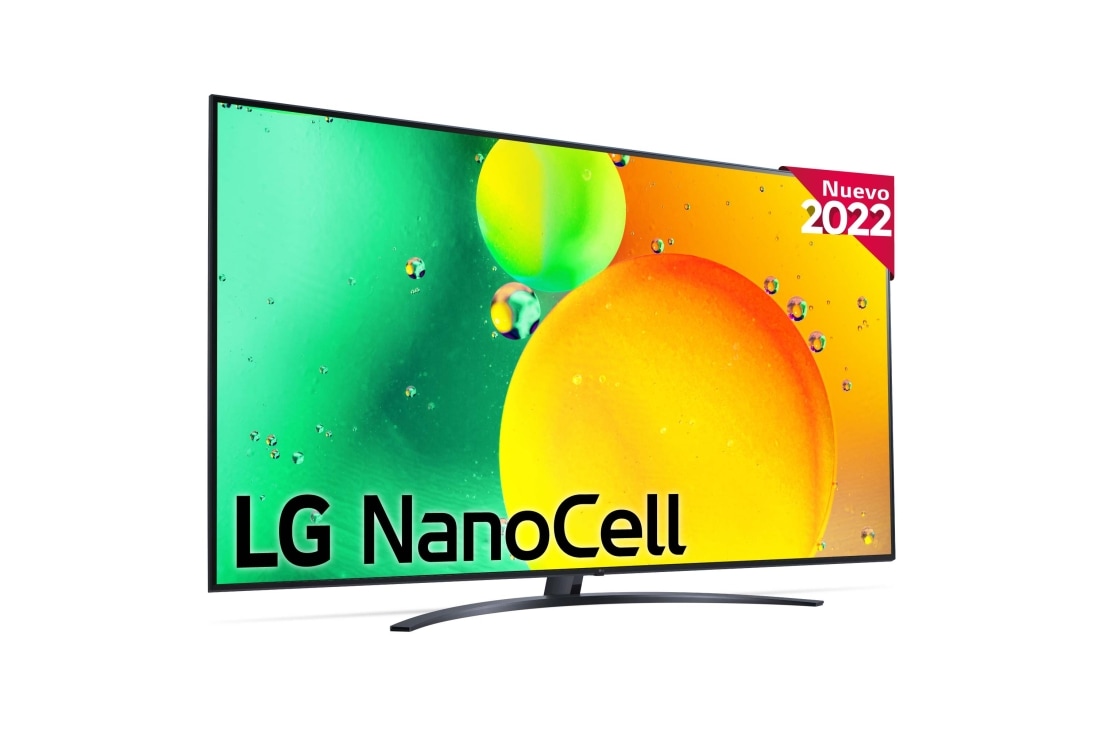 LG Televisor LG 4K Nanocell, Procesador de Gran Potencia 4K a5 Gen 5, compatible con formatos HDR 10, HLG y HGiG, Smart TV webOS22, Imagen televisor 75NANO766QA, 75NANO766QA