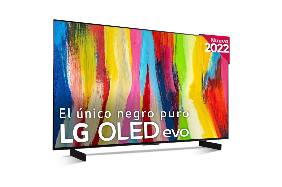 LG Televisor LG  4K OLED evo, Procesador Inteligente de Máxima Potencia 4K a9 Gen 5 con IA, compatible con el 100% de formatos HDR, HDR Dolby Vision, Dolby Atmos, Smart TV webOS22, el mejor TV para Gaming., Imagen del televisor OLED42C24LA, OLED42C24LA