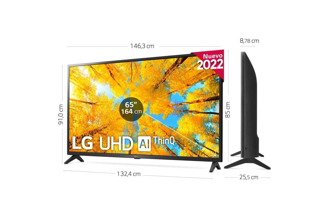 LF LG 65UQ75003LF 65'' SMART TV LED 4K BLACK WI-FI DVB-T2 EU 