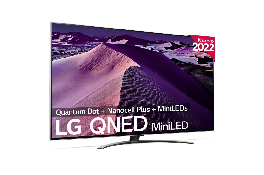 LG Televisor LG 4K QNED Mini LED, Procesador Inteligente de Gran Potencia 4K a7 Gen 5 con IA, compatible con el 100% de formatos HDR, HDR Dolby Vision y Dolby Atmos, Smart TV webOS22, perfecto para Gaming, Imagen del televisor 55QNED876QB, 55QNED876QB
