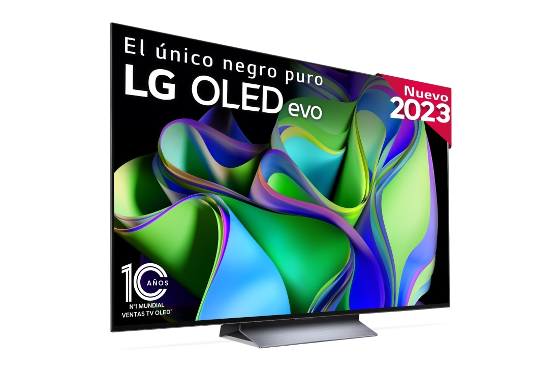 LG TV LG  OLED evo 4K de 77'' C3, Procesador Máxima Potencia, Dolby Vision / Dolby ATMOS, Smart TV webOS23, el mejor TV para Gaming., Slightly-angled left-facing side view., OLED77C36LC, thumbnail 0