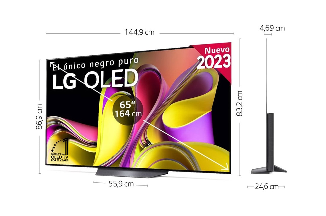 TV LG OLED 4K de 65'' B3, Procesador Gran Potencia, Dolby Vision