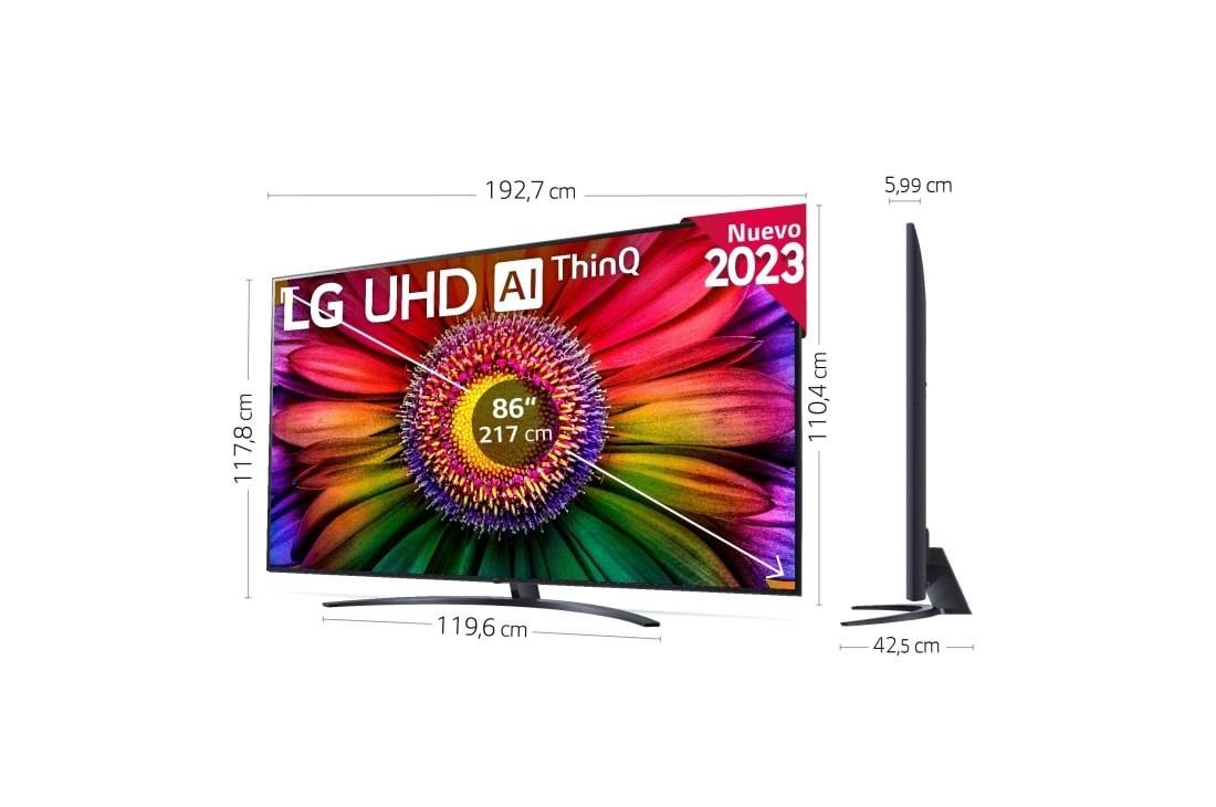 de Gran Plus, Dolby TV webOS23, Serie LG LG Potencia, LG 4K HDR10 Smart Digital / UHD 81, TV | Procesador 86\'\' España