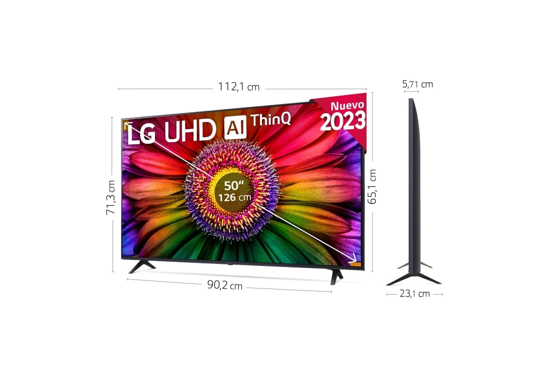 TV LG UHD 4K de 50'' Serie 80, Procesador Alta Potencia, HDR10 / Dolby  Digital Plus, SmarTV webOS23