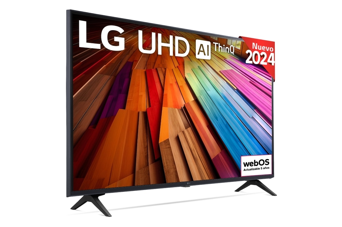 LG 43 pulgadas TV LG UHD 4K serie UT80  con Smart TV WebOS24, right view , 43UT80006LA