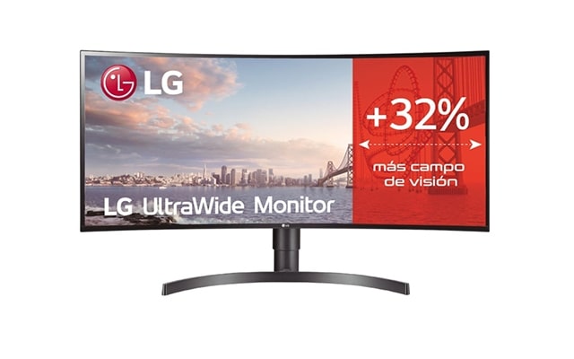 A front image of LG 34 inches curved monitor