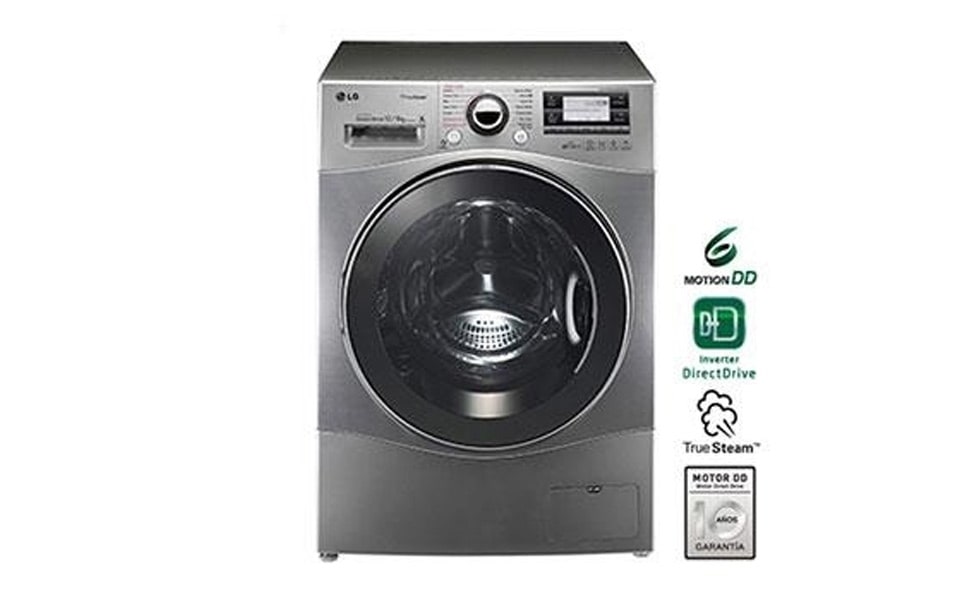 Lavasecadora LG, Serie 12 con Vapor – 12/8 kg de capacidad , 1600RPM Eficiencia energética A