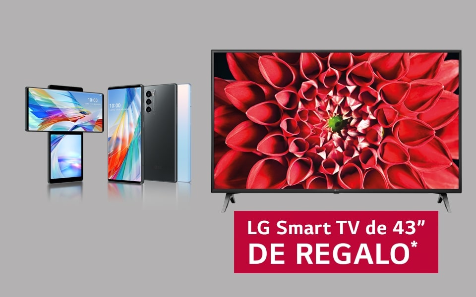 LG WING + 43" Smart TV bundle promotion key visual