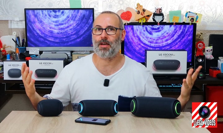 Fotograma del video sobre los altavoces Bluetooth LG XBOOM Go.