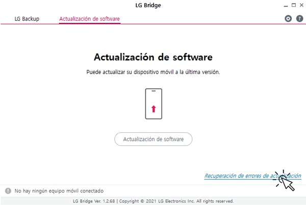 Recuperación de Emergencia con Mobile Support Tool | LG España