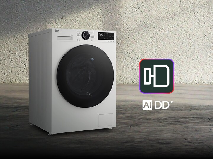 LG:n pesukone ja LG AI DD -merkki
