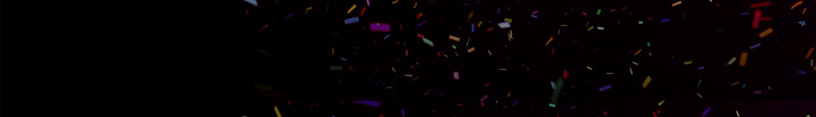 LG TV urheilukäyttöön on visualisoitu värikkäillä konfeteilla, jotka lentävät tummaa taustaa vasten luoden dynaamisen ja energisen tunnelman eloisalla liikkeellä ja kerroksellisilla väripurskeilla.