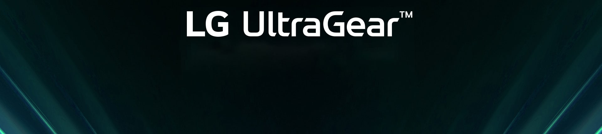 UltraGear™ -logo futuristisessa, neonvalaistussa huoneessa.